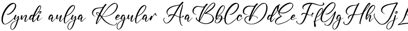 Cyndi aulya Regular font