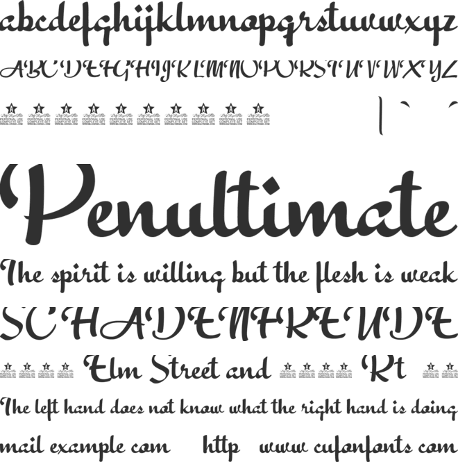 Peacemaker Personal Use font preview