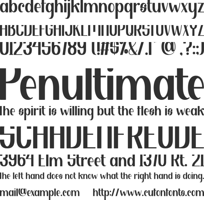 Rocky font preview