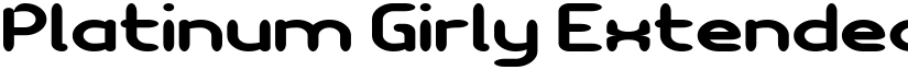 Platinum Girly Extended Regular font