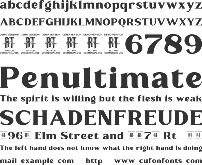 Bongola font preview