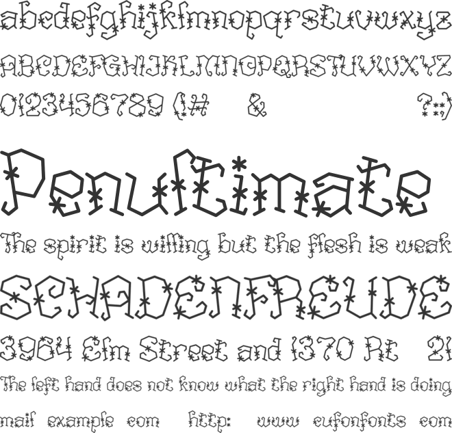 Snowy Peach font preview