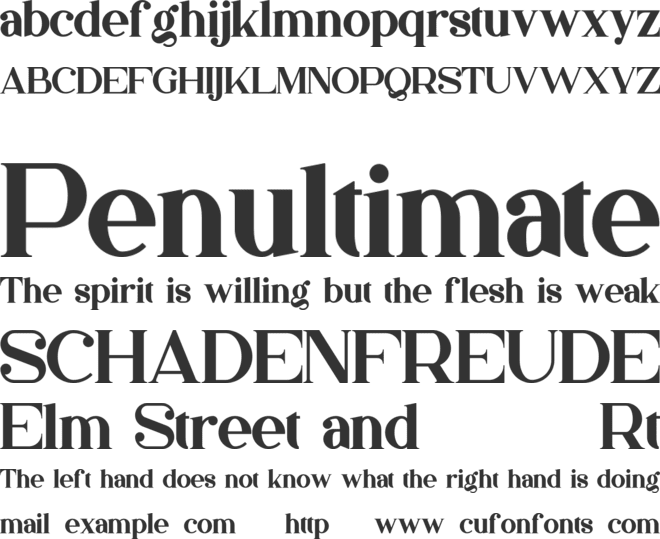 Bungalow font preview
