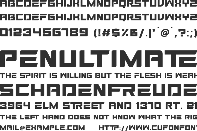 MOSFET font preview