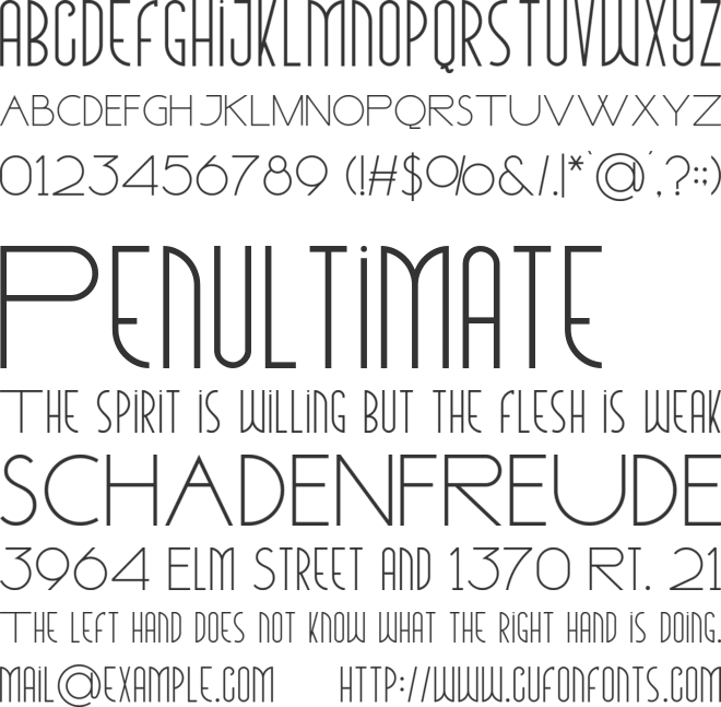 Room Shambles font preview