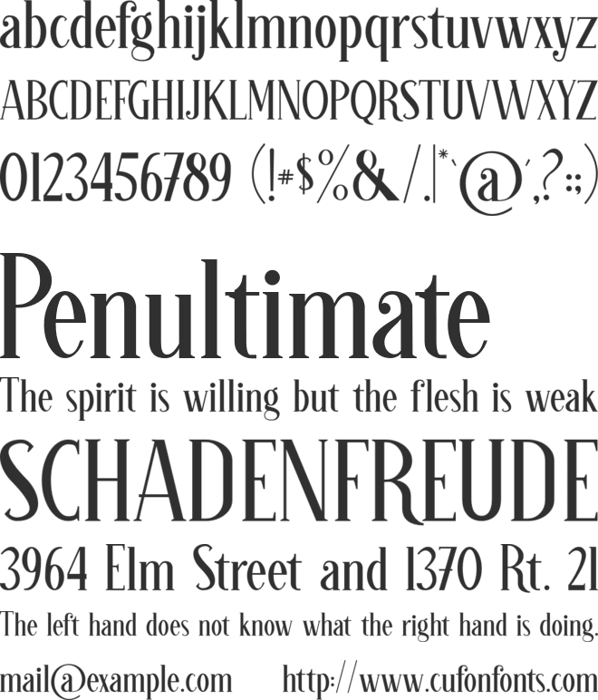Valkry font preview