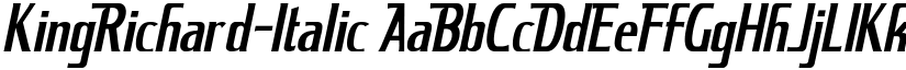 KingRichard-Italic font