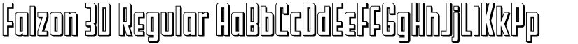 Falzon 3D Regular font