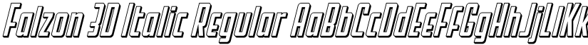 Falzon 3D Italic Regular font