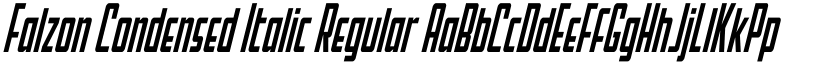 Falzon Condensed Italic Regular font