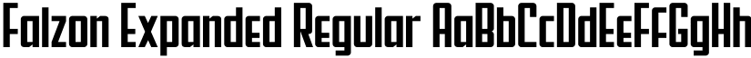 Falzon Expanded Regular font