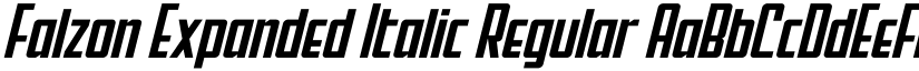 Falzon Expanded Italic Regular font