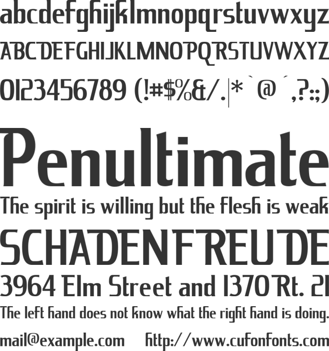 King Richard font preview