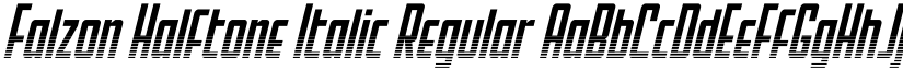 Falzon Halftone Italic Regular font