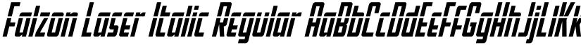 Falzon Laser Italic Regular font