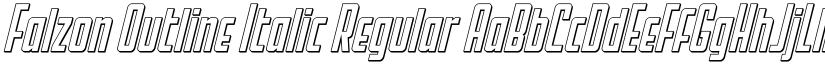 Falzon Outline Italic Regular font