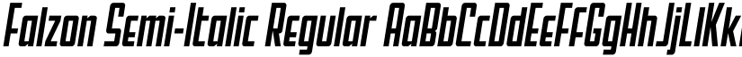 Falzon Semi-Italic Regular font