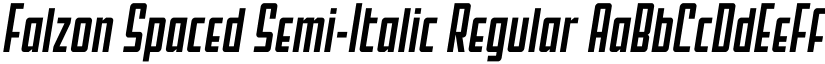 Falzon Spaced Semi-Italic Regular font