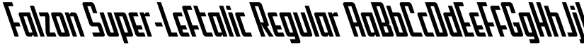 Falzon Super-Leftalic Regular font