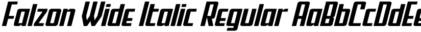 Falzon Wide Italic Regular font