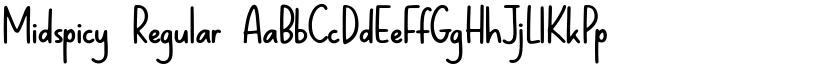 Midspicy Regular font