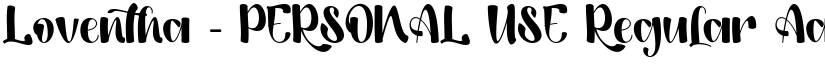 Loventha - PERSONAL USE Regular font
