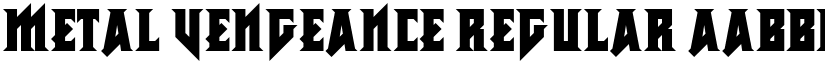 Metal Vengeance Regular font
