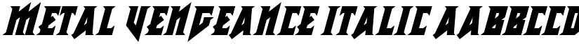 Metal Vengeance Italic font