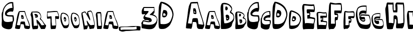 Cartoonia_3D font