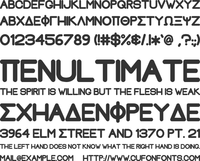 Greek House Fat font preview
