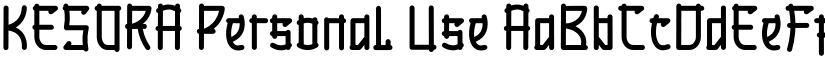 KESORA Personal Use font