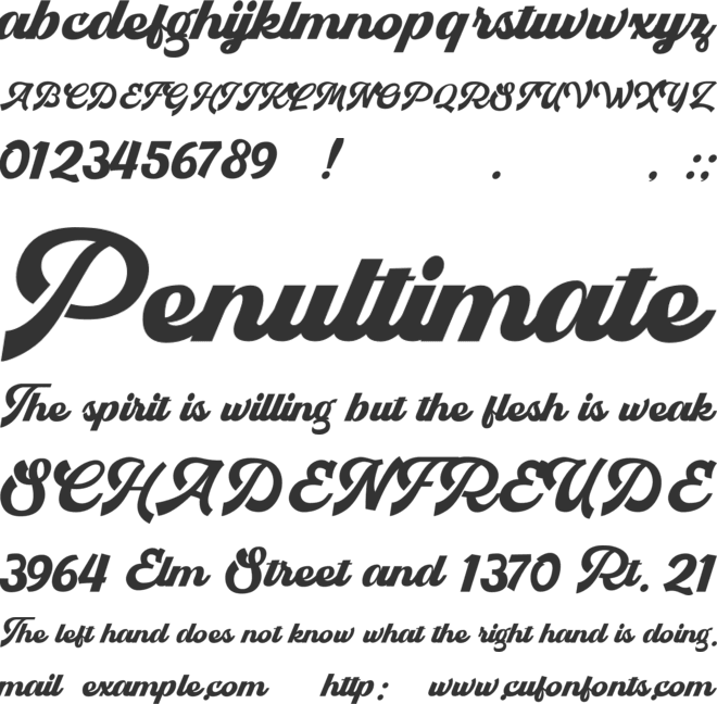 Burgerbar font preview