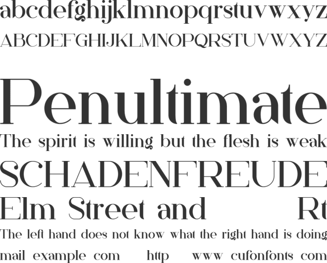 Papillon font preview
