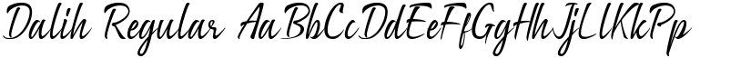 Dalih Regular font