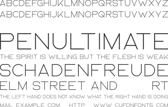 Ablation font preview