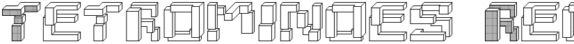 Tetrominoes Regular font