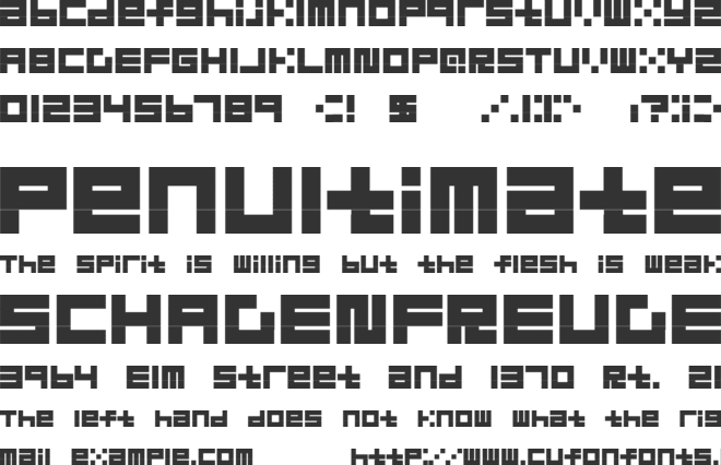 block font preview