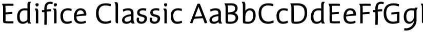 Edifice Classic font