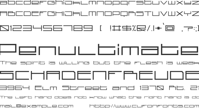 technoid font preview
