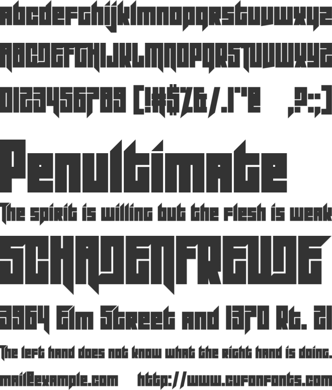 Slitter font preview