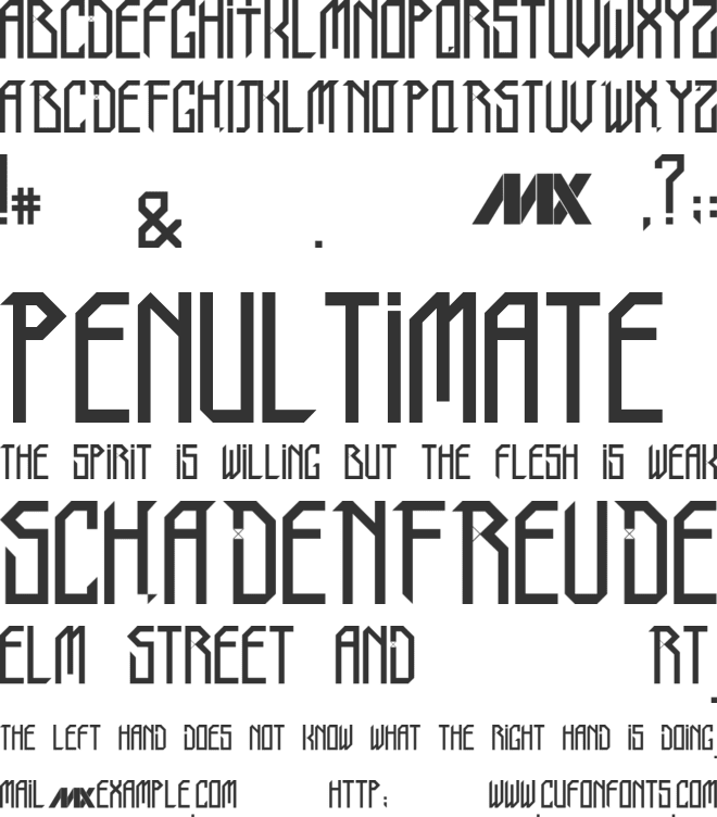 Tribo font preview
