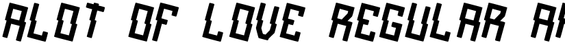 alot of love Regular font