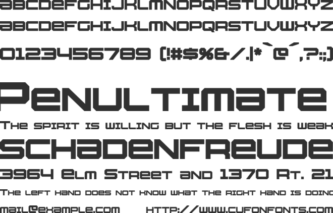 Whittle font preview