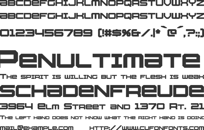 Whittle font preview