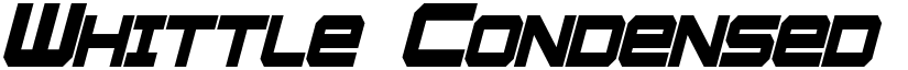 Whittle Condensed Bold Italic font