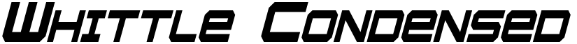 Whittle Condensed Italic font