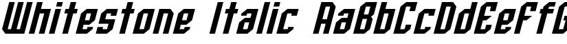 Whitestone Italic font