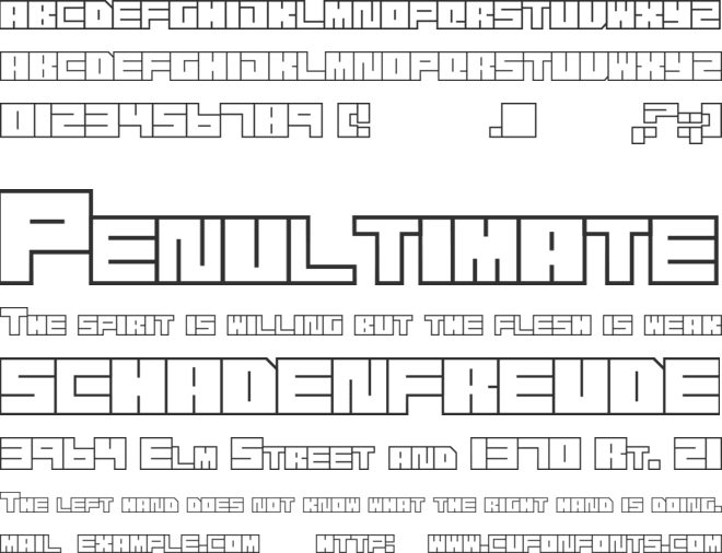 Transuranium font preview