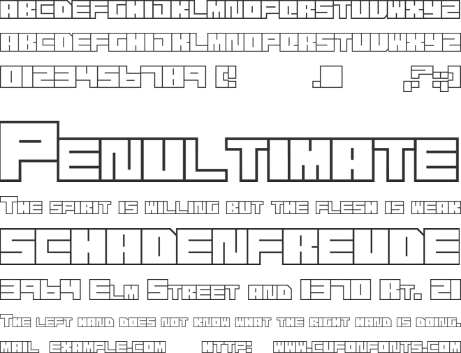 Transuranium font preview