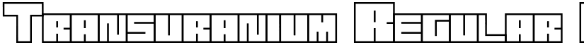 Transuranium Regular font